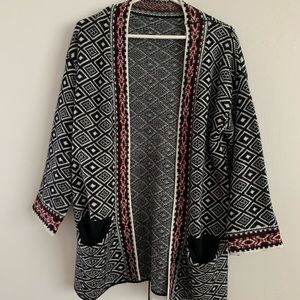 Fall/winter throw sweater cover up Native Design